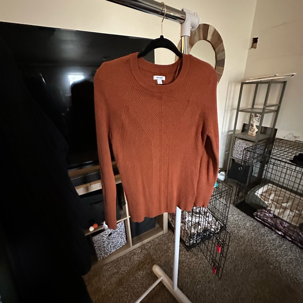 Nine West Terracotta Crew Neck Sweater